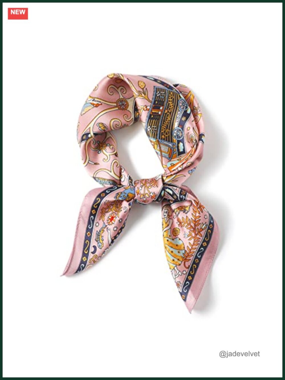 100% Mulberry Silk Square Scarf 26x26 Headscarf